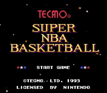 Tecmo Super NBA Basketball (Europe) screen shot title